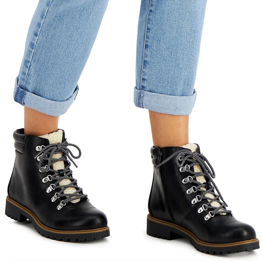 Style & Co Maariah Lace-Up Lug Sole Booties
